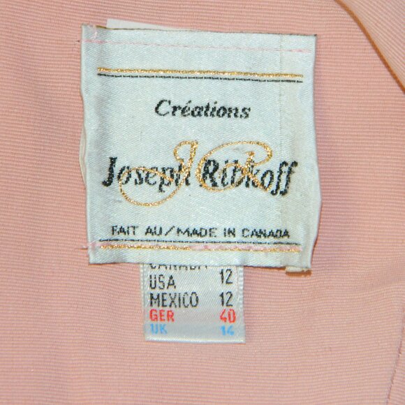 Joseph Ribkoff Vintage Holiday Party Christmas Pink Sheath Dress Size 12 - Picture 14 of 14